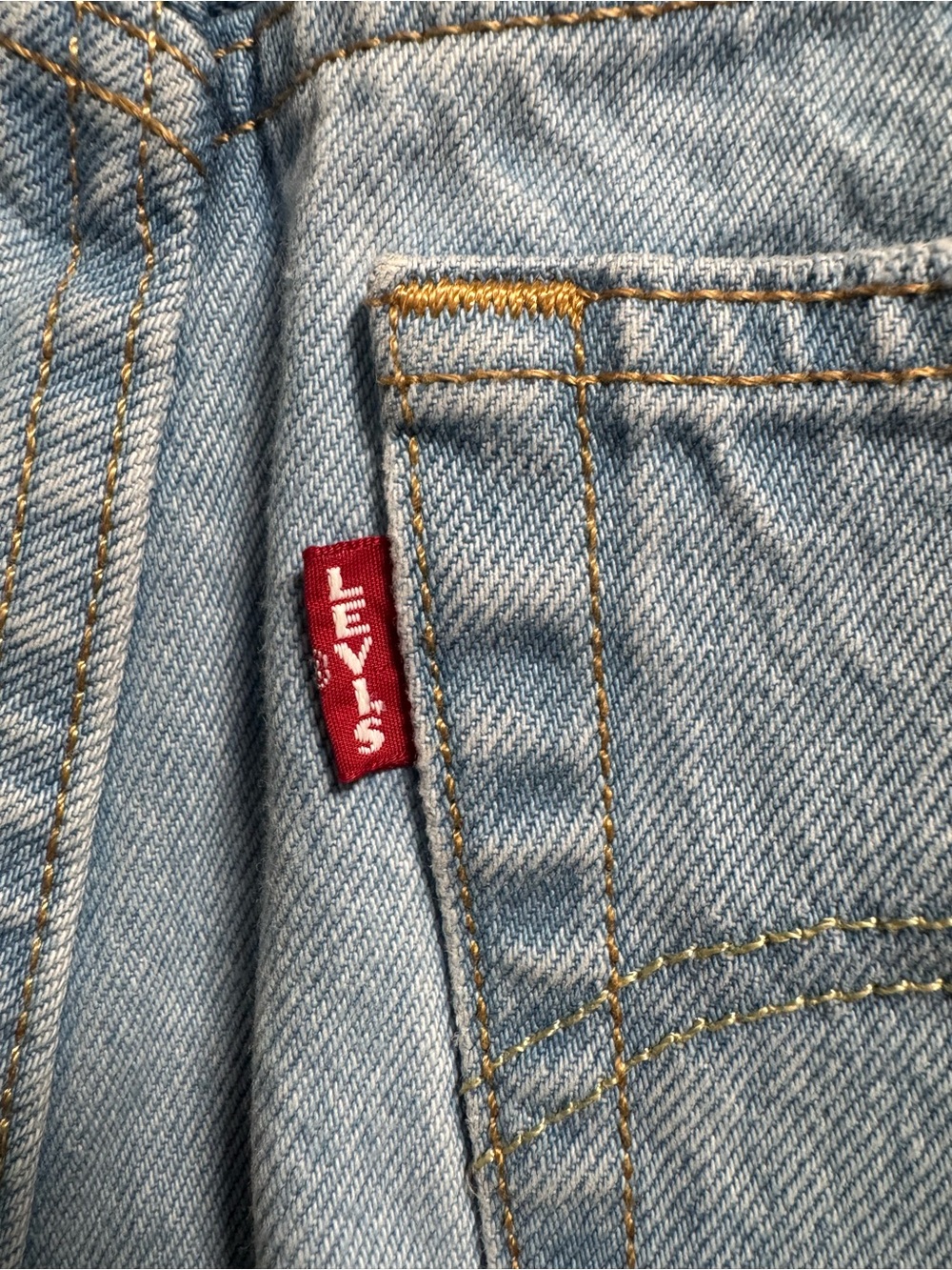 Levi's 501 “Capital E” Light Blue High-Rise Frayed Hem Denim Shorts Waist 29 - Picture 5 of 13